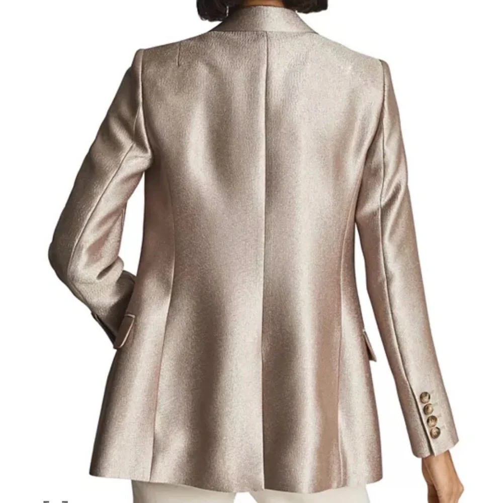Shimmering Gold REISS
Mimi Double Breasted Blazer size 8 - Picture 9 of 11